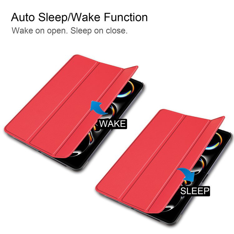 Automatisk vækning og dvale funktion på rødt iPad Pro 11 (2024) cover