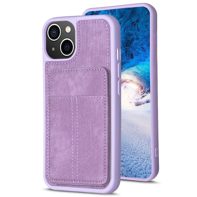 iPhone 15 beskyttelsescover lilla bagfra