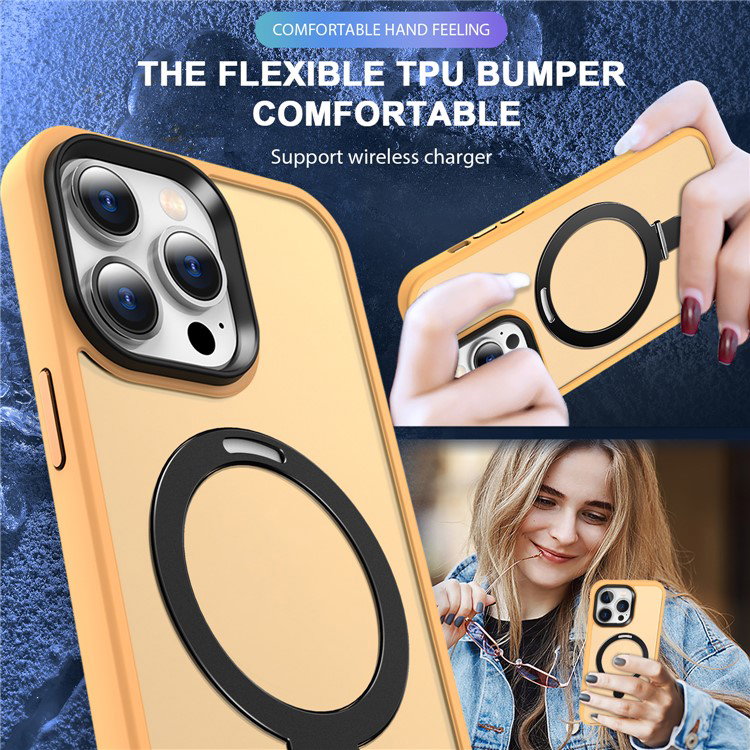 Montering af orange iPhone 16 Pro Max cover