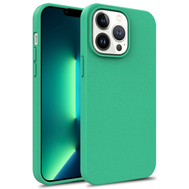 Grønt iPhone 16 Pro cover lavet af hvedestrå og TPU