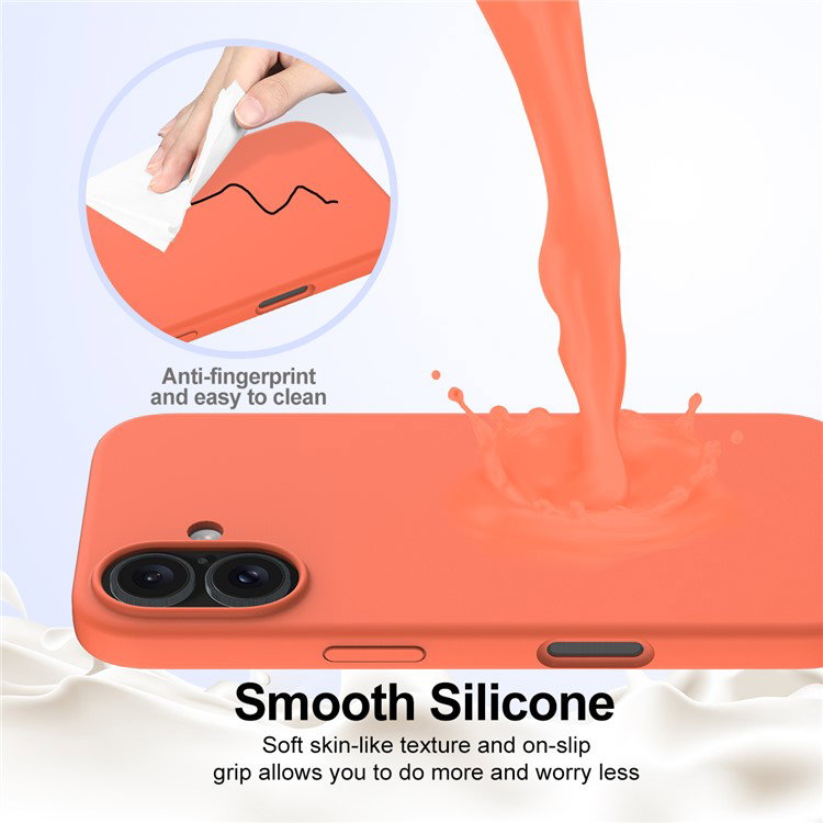 iPhone 16 Plus med monteret silikone cover