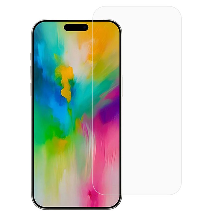 Beskyttelsesglas til iPhone 16 Plus - nærbillede af kant