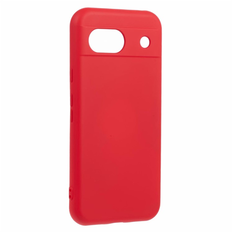 Detalje af det røde TPU cover til Google Pixel 8a