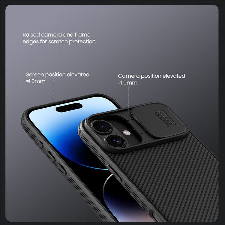 Grebvenlig overflade på iPhone 16 Plus Mobilcover