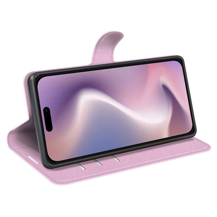Foldet iPhone 16 Plus cover som stander
