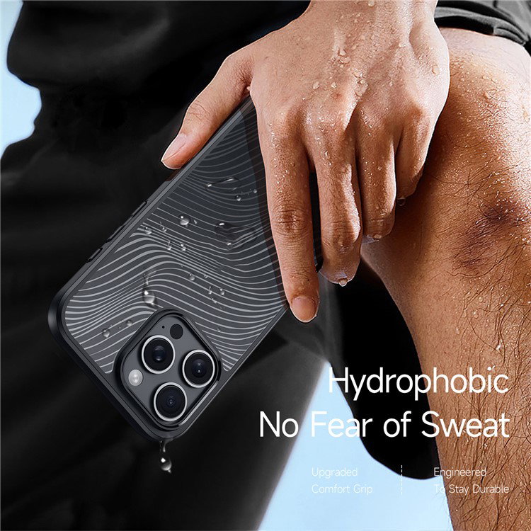 Sort iPhone 16 Pro Max cover modstand mod fingeraftryk