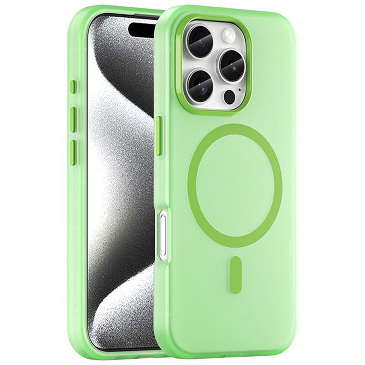 Sideview af iPhone 16 Pro Cover Grøn
