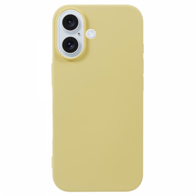 Sideview af gult TPU cover til iPhone 16 Plus