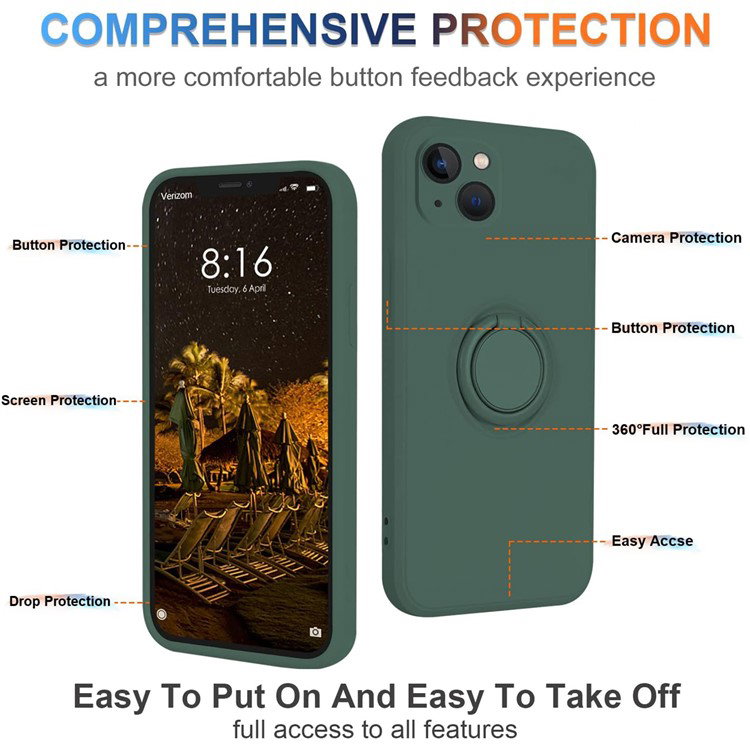 Hævet kant omkring kameraet på iPhone 15 cover