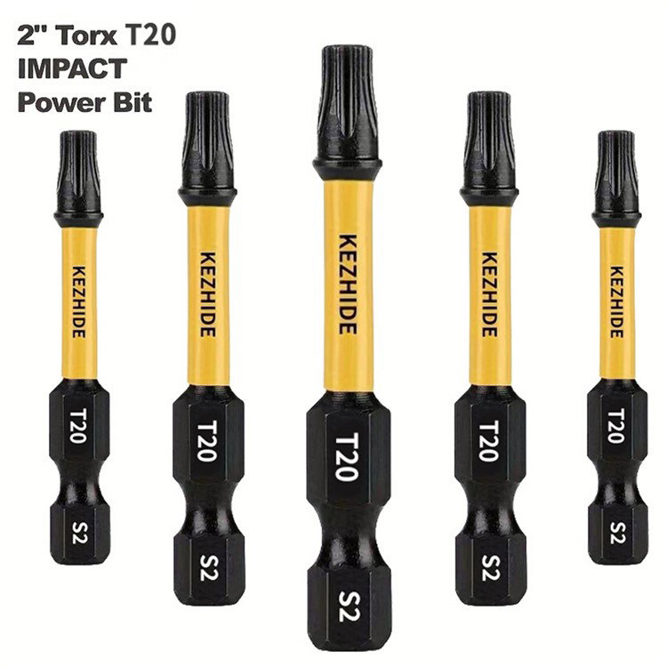 Stabel af Torx T20 bits for holdbarhed