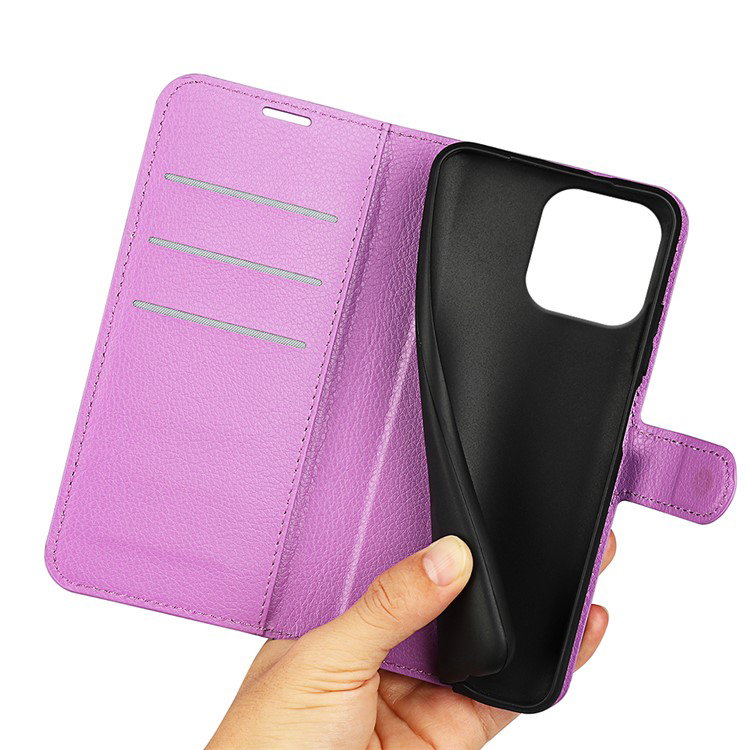 Foldbart stativ iPhone 16 Pro etui lilla