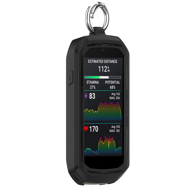 Sidevisning af silikonetaske til Garmin Edge 1050
