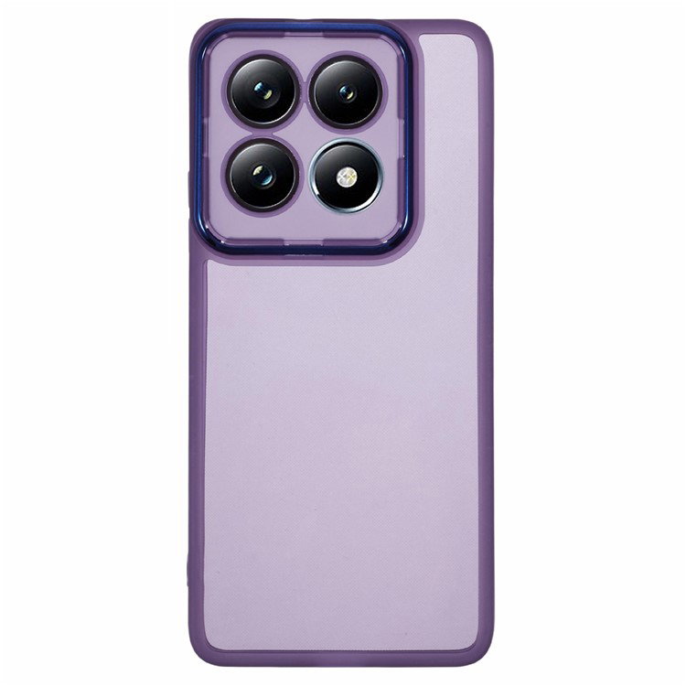 Transparent lilla mobilcover til Xiaomi 14T bagfra