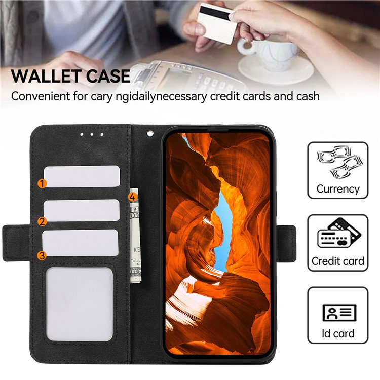 Sort læder flipcover til Xiaomi 14T