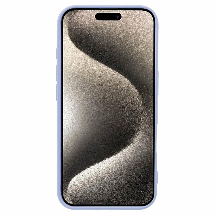 Nærbillede af TPU cover til iPhone 16 Plus Lys Lilla