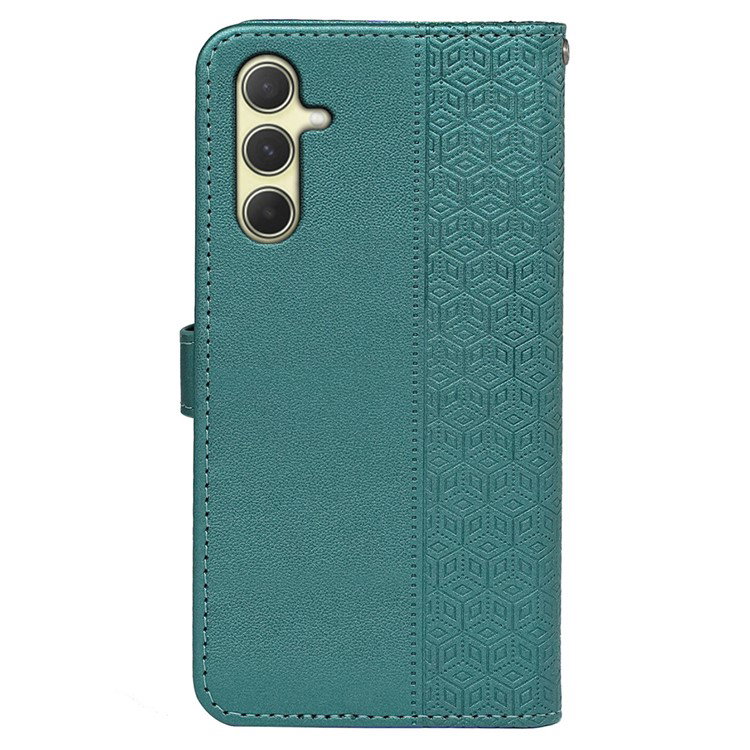Stativfunktion i grønt læder flipcover til Samsung Galaxy A25 5G