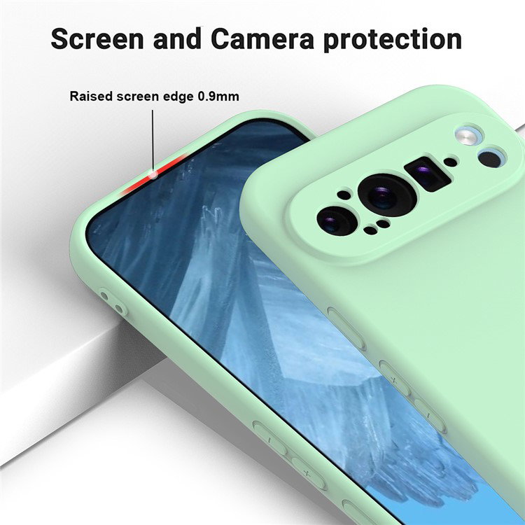 Google Pixel 9 Pro mobilcover grønt med telefon
