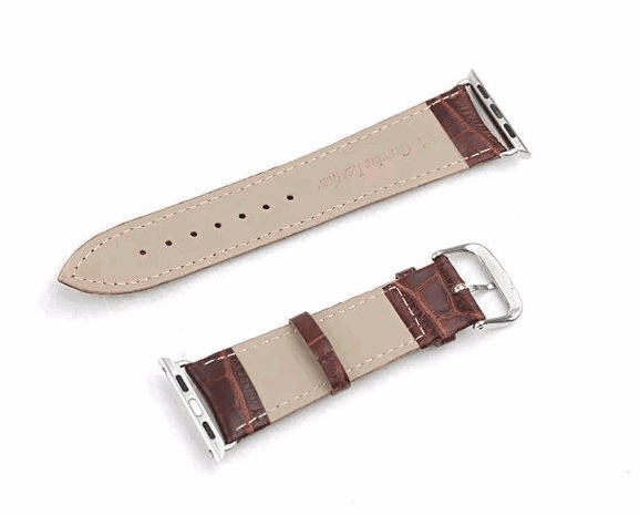 Brun Apple Watch rem i genuine læder