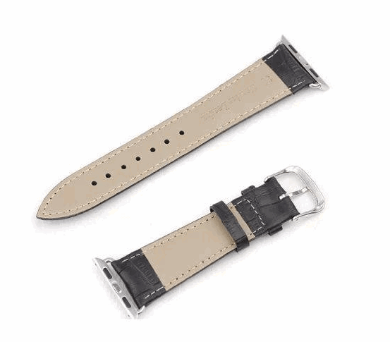 Sort Urrem til Apple Watch i genuine læder
